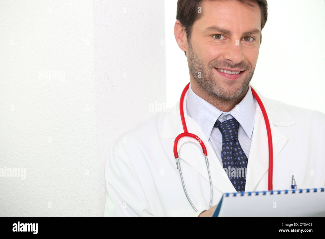 Close up european man doctor hi-res stock photography and images - Alamy