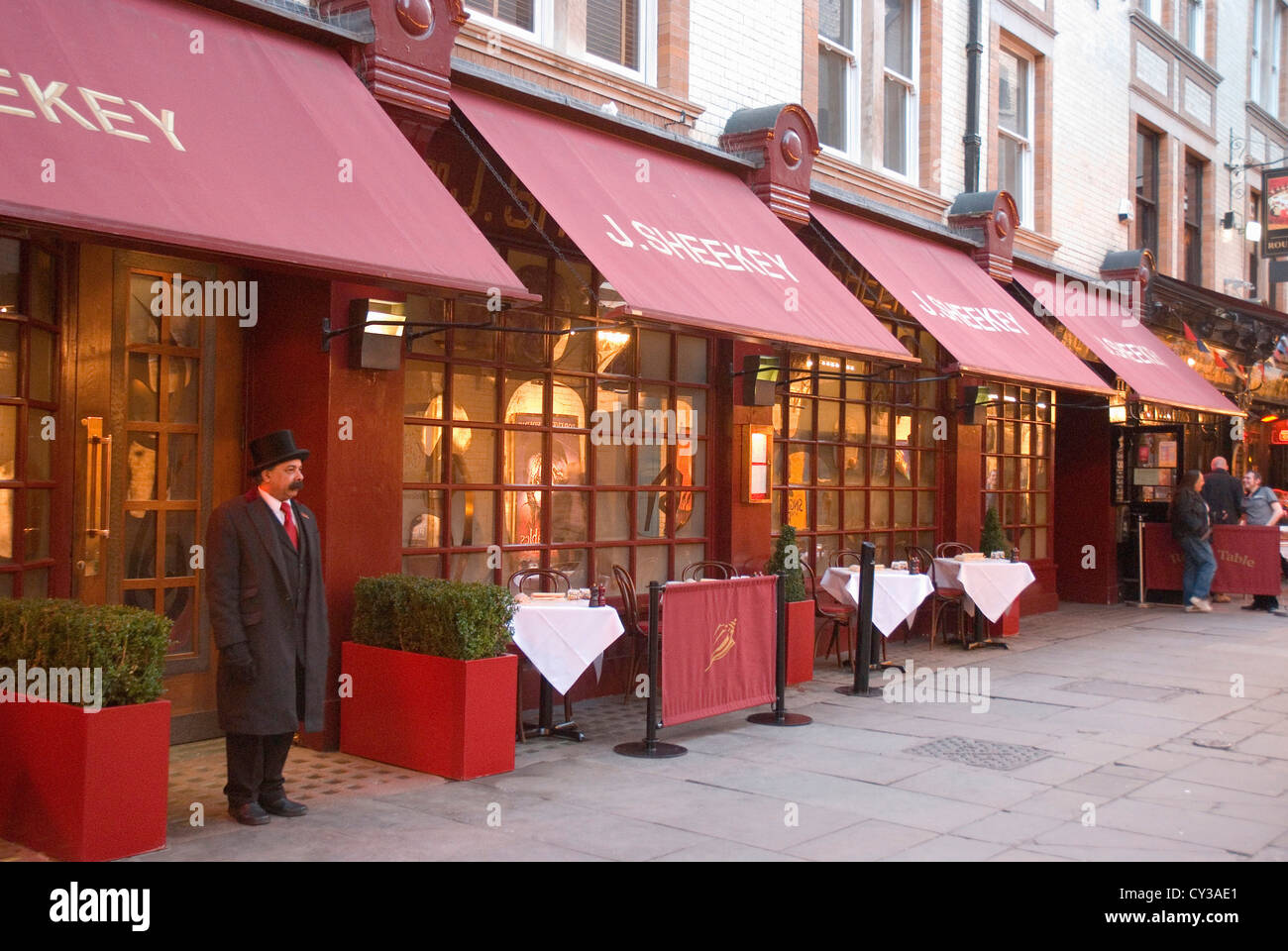 UK. London. Leicester Square. J Sheekey restaurant Stock Photo