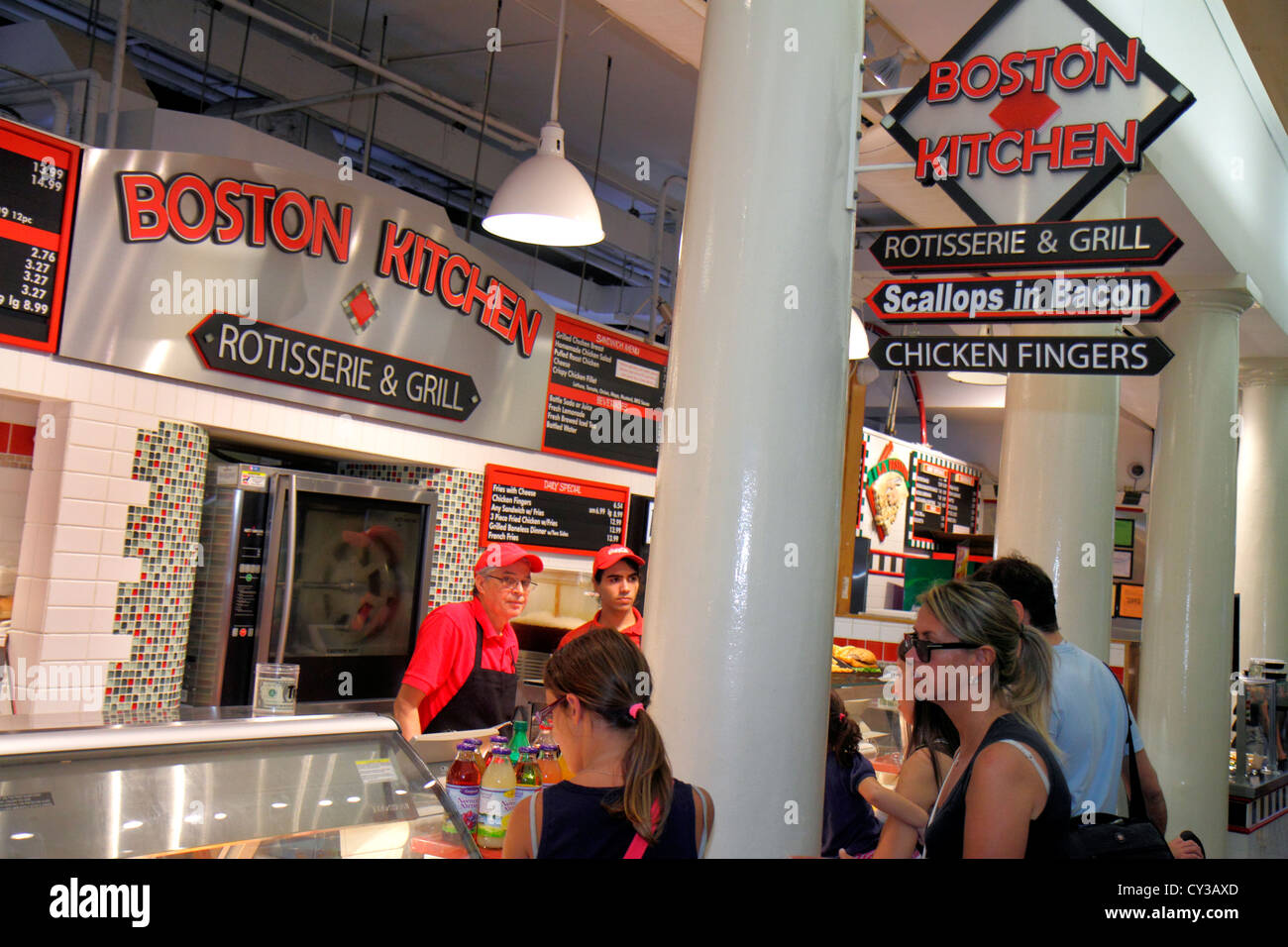 Boston Massachusetts,Faneiul Hall Marketplace,Quincy Market,Boston Kitchen,food,vendor vendors stall stalls booth market marketplace,counter,MA1208220 Stock Photo