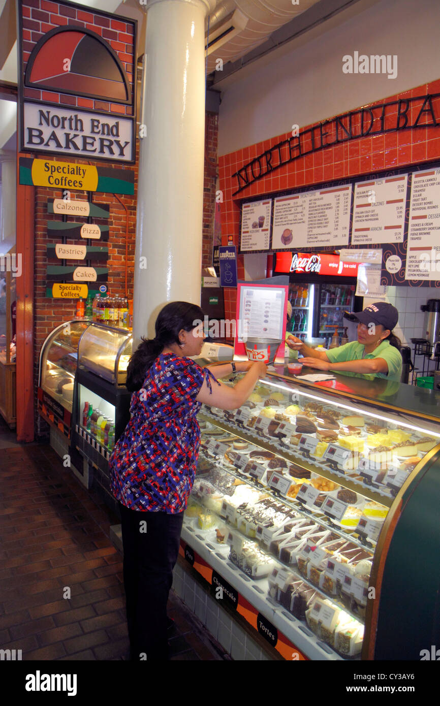 Boston Massachusetts,Faneiul Hall Marketplace,Quincy Market,North End Bakery,food,vendor vendors
