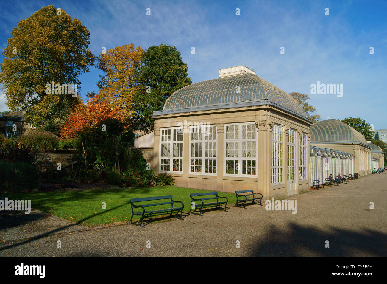 Pavilion Building,Botanical Gardens,Sheffield,Yorkshire,During Autumn Stock Photo