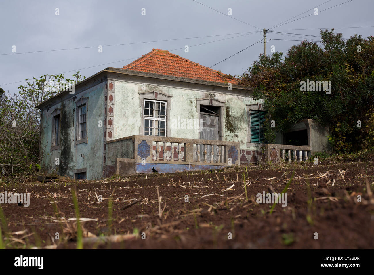 An Abandoned House Near Ponta Do Pargo Madeira Stock Photo