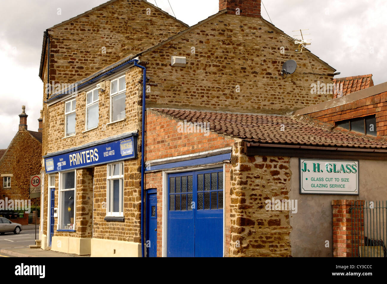 A small printing business in Wellingborough England UK Stock Photo
