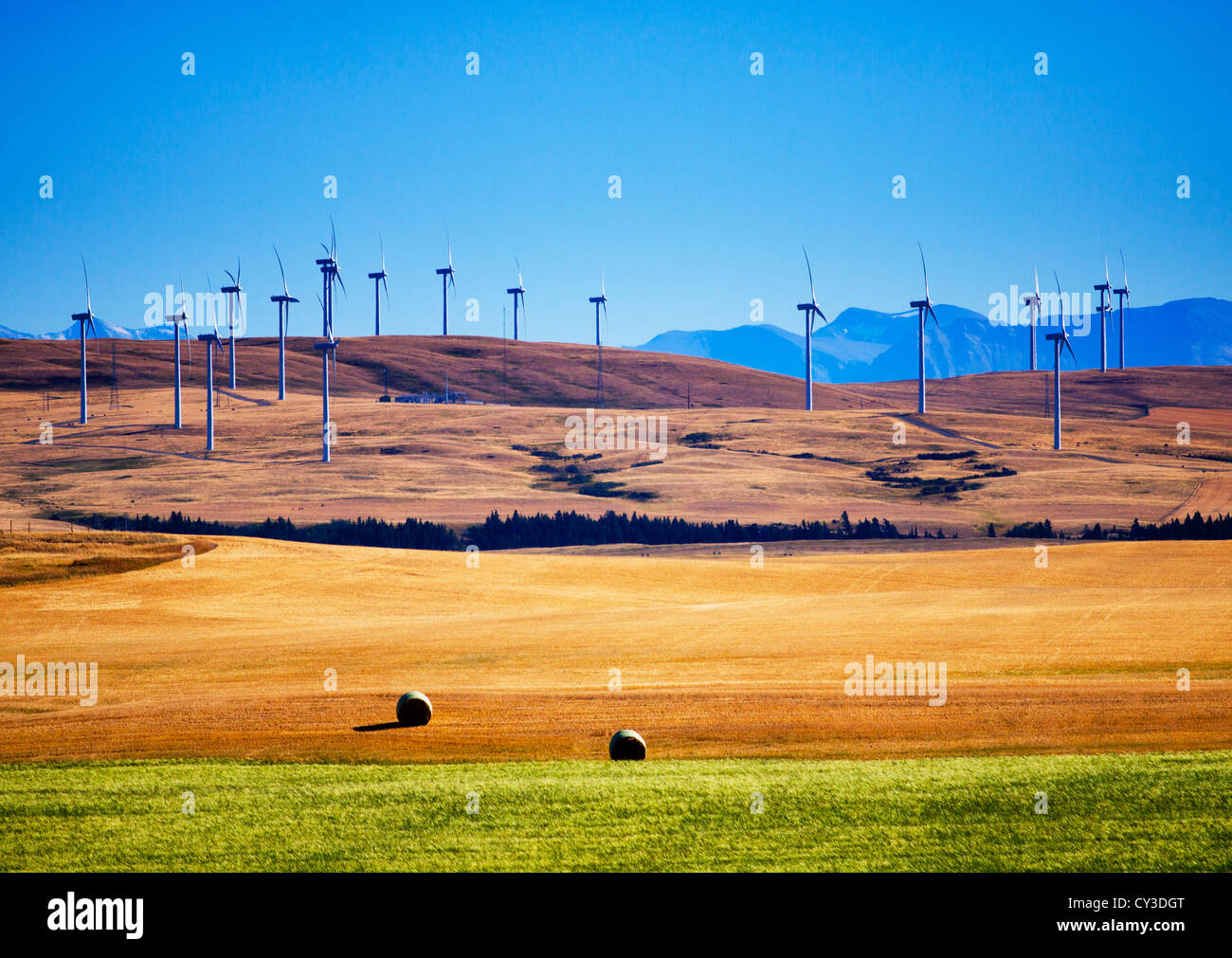 Prairie Wind Turbines Stock Photo Alamy