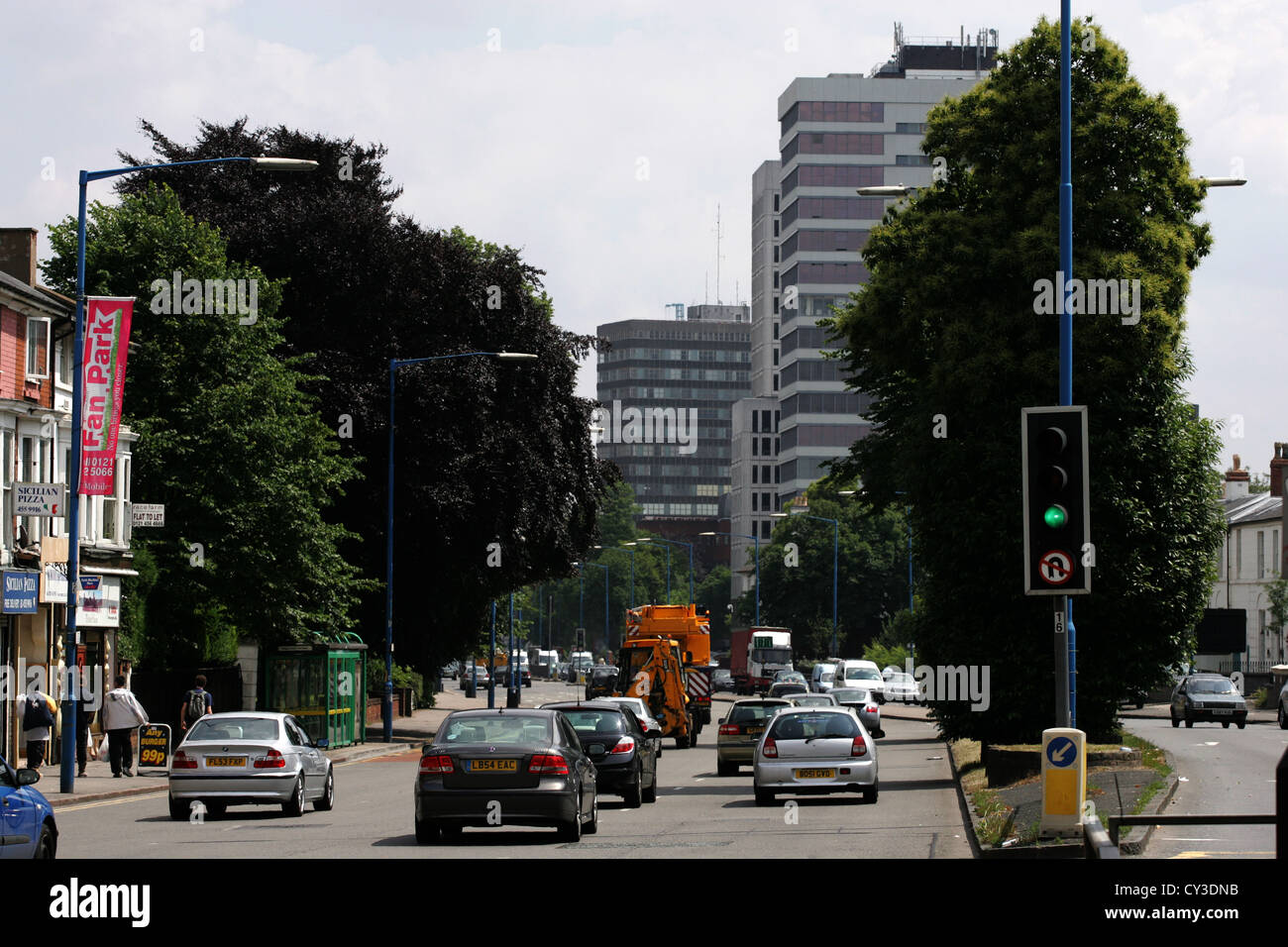 Hagley Road, Birmingham, looking towards five ways and the City Centre