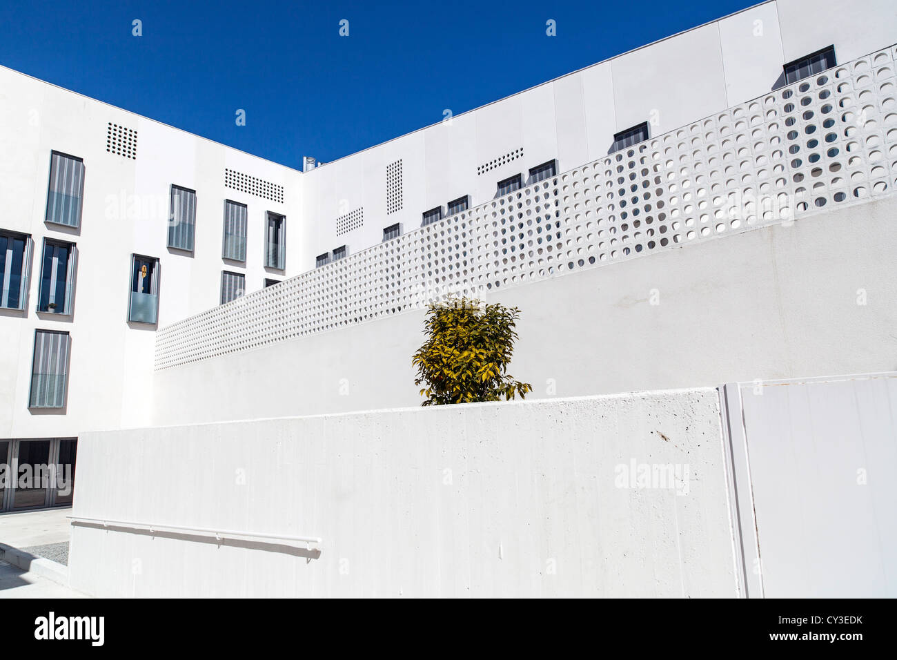 vilassar de mar,catalonia,spain.modern library. Stock Photo