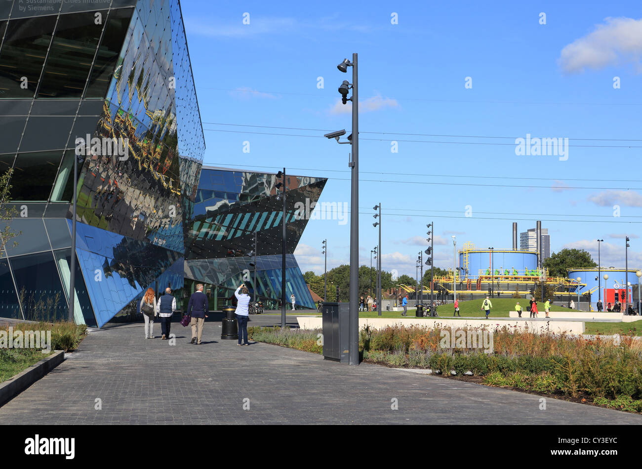 The crystal building royal docks hires stock photography and images