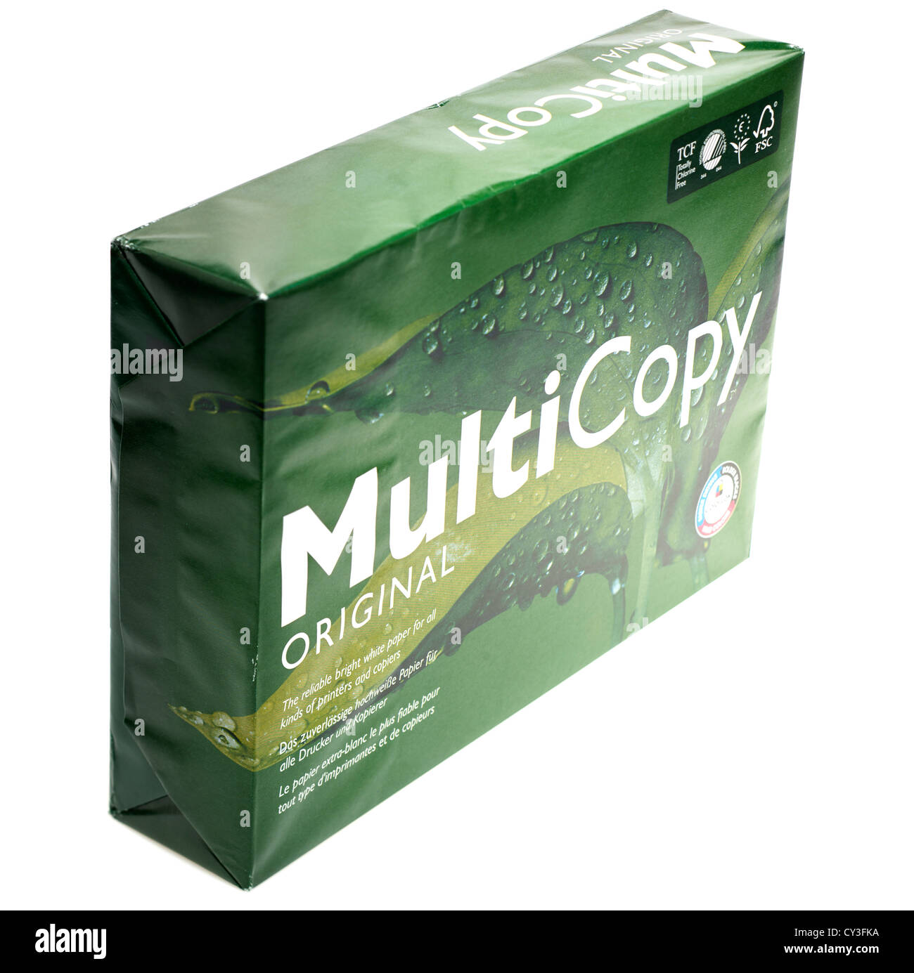 Pack of MultiCopy A4 copy white paper Stock Photo