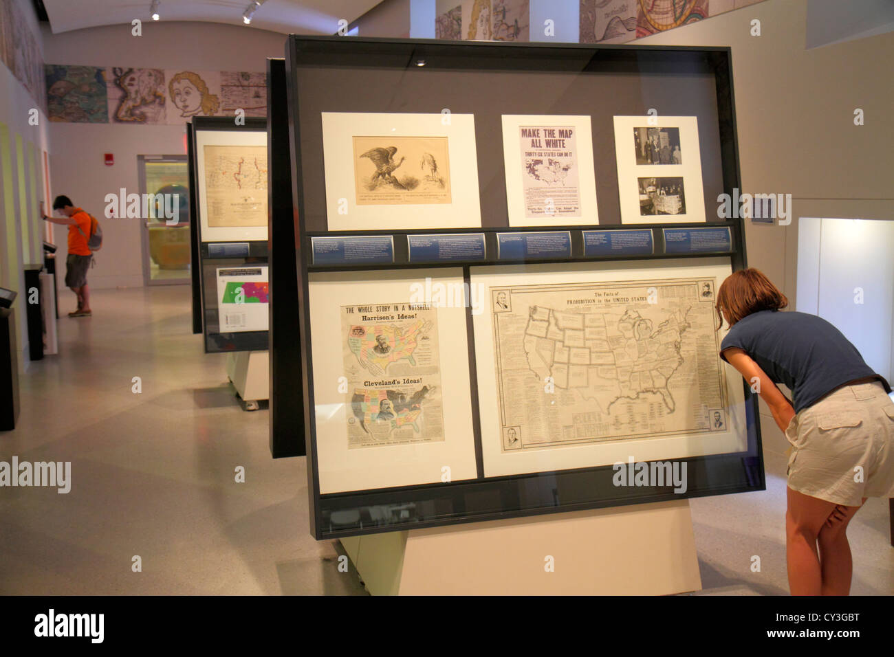 Boston Public Library Maps Boston Massachusetts,Copley Square,Boston Public Central Library,Norman B.  Leventhal Map Center,Exhibit Exhibition Collection,Collection,America Votes  Stock Photo - Alamy