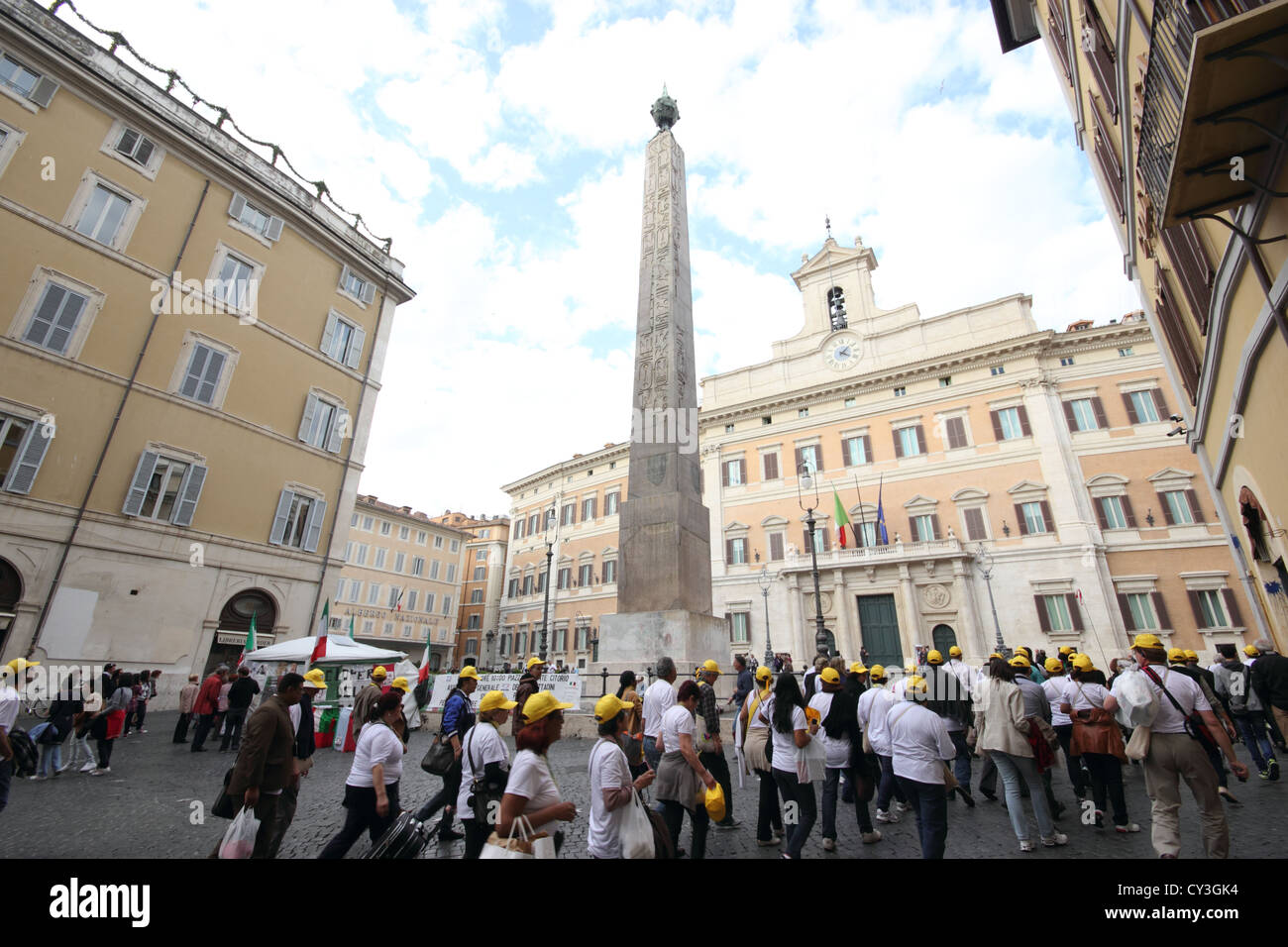a stunning shot of the famous Obelisk of Piazza Montecitorio Roma, Rome, travel, Italy's capital, photoarkive Stock Photo