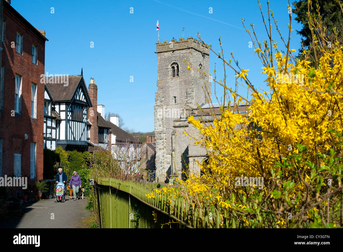 Holy Trinity Church, Much Wenlock, Shropshire, England Stock Photo Alamy