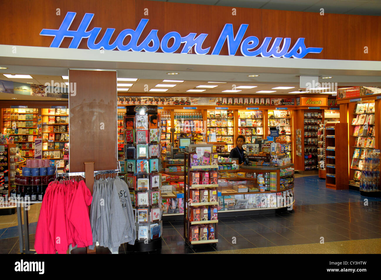 Boston Massachusetts,Logan International Airport,BOS,gate,shopping shopper shoppers shop shops market markets marketplace buying selling,retail store Stock Photo