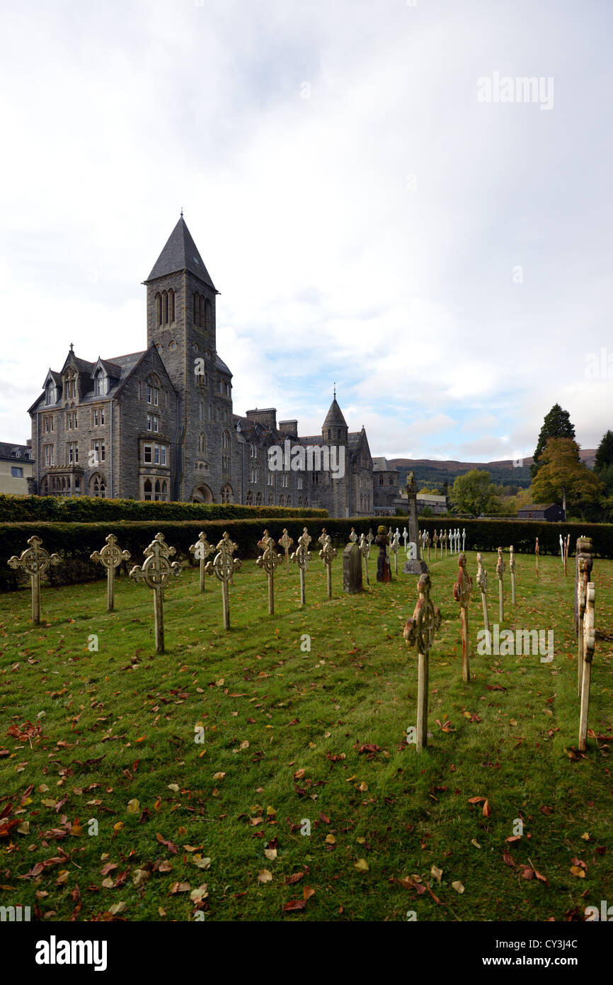 Monk's graveyard, Fort Augustus Abbey, Loch Ness Stock Photo Alamy