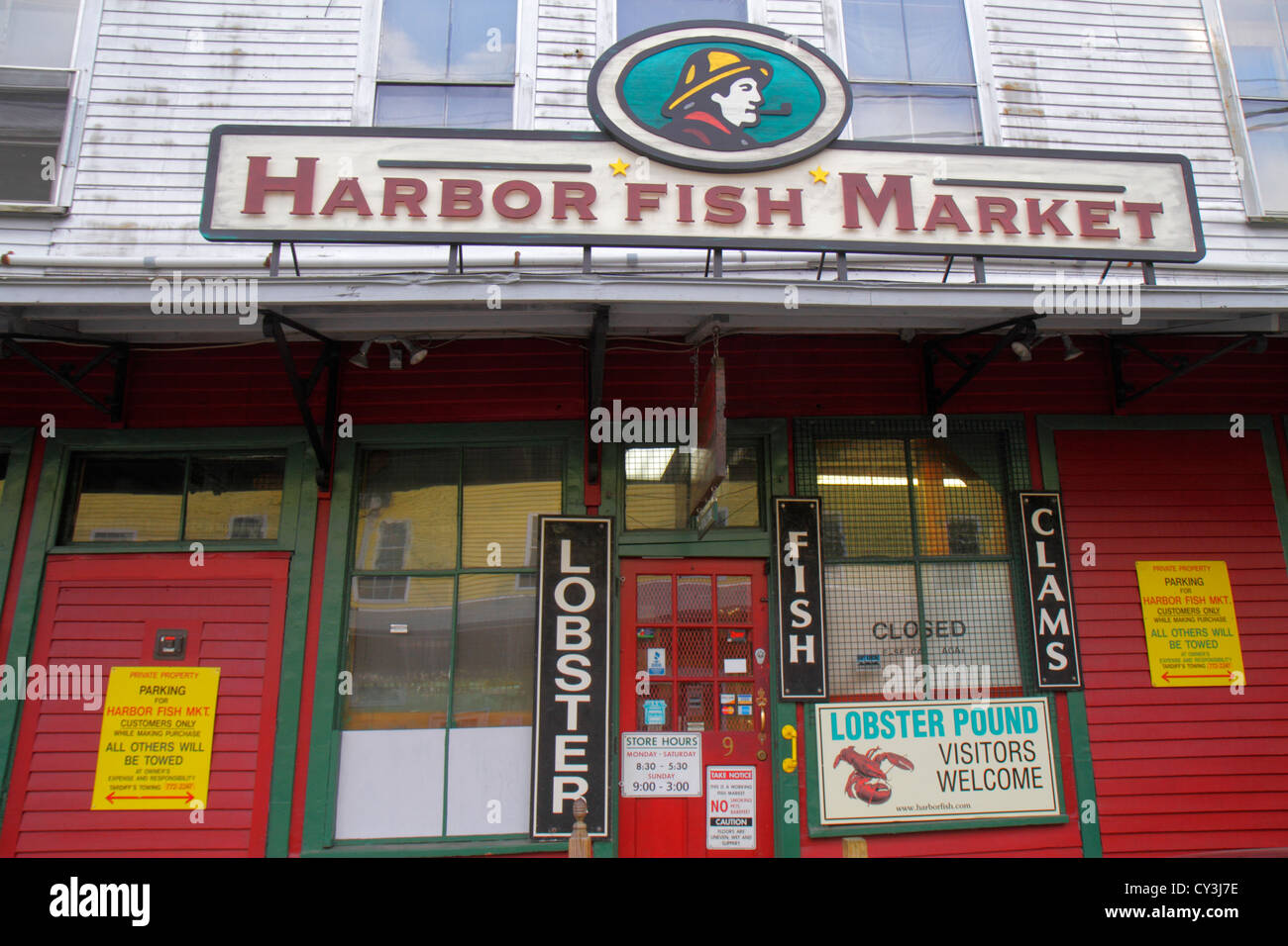 Portland maine harbor fish market High Resolution Stock Photography and