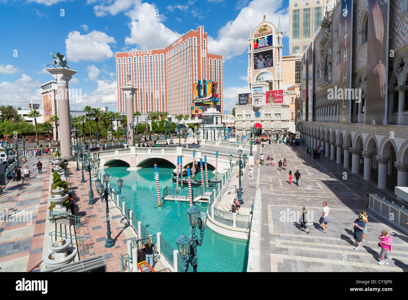 View on the Treasure Island hotel from the casino Las Vegas
