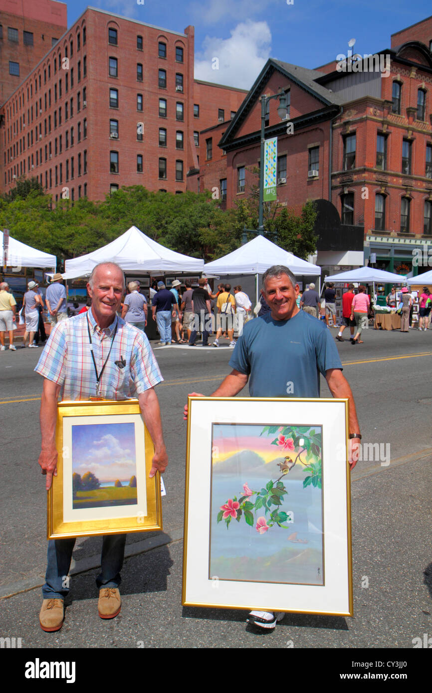 Portland Maine Congress Street WCSH 6 Sidewalk Art Festival artists