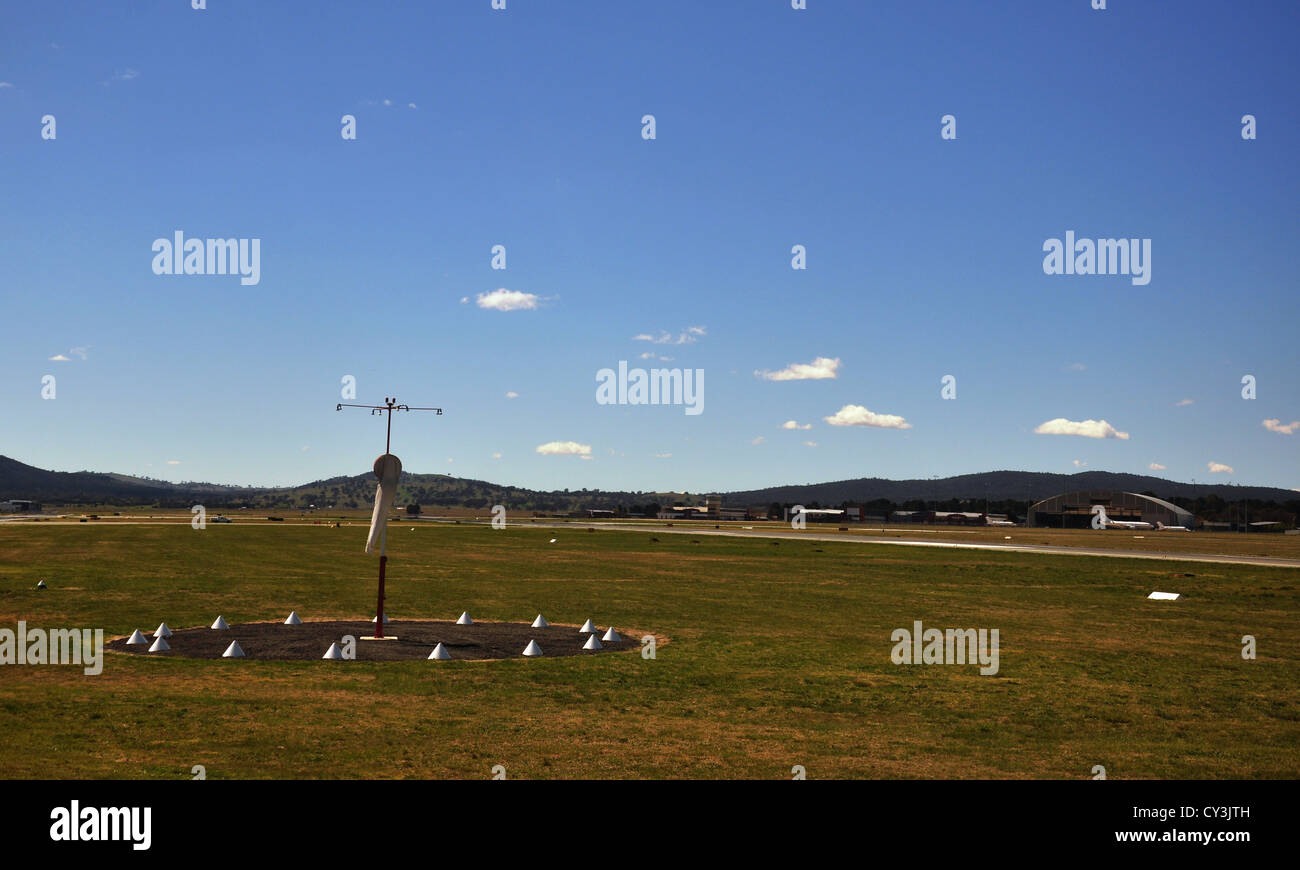 melbourne airport runway in australia Stock Photo
