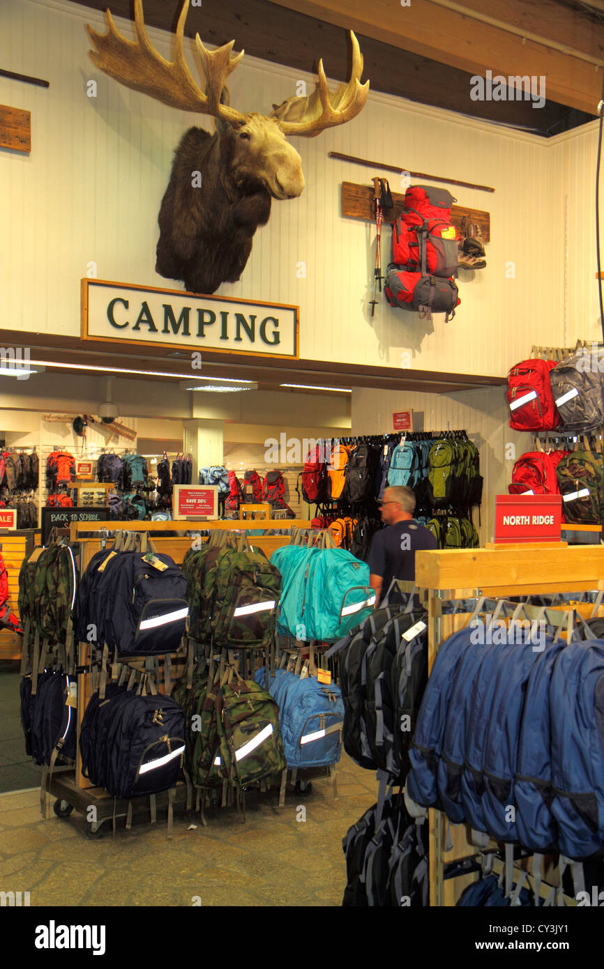 Maine Freeport Main Street Route 1 L. L. Bean shopping outdoor Stock