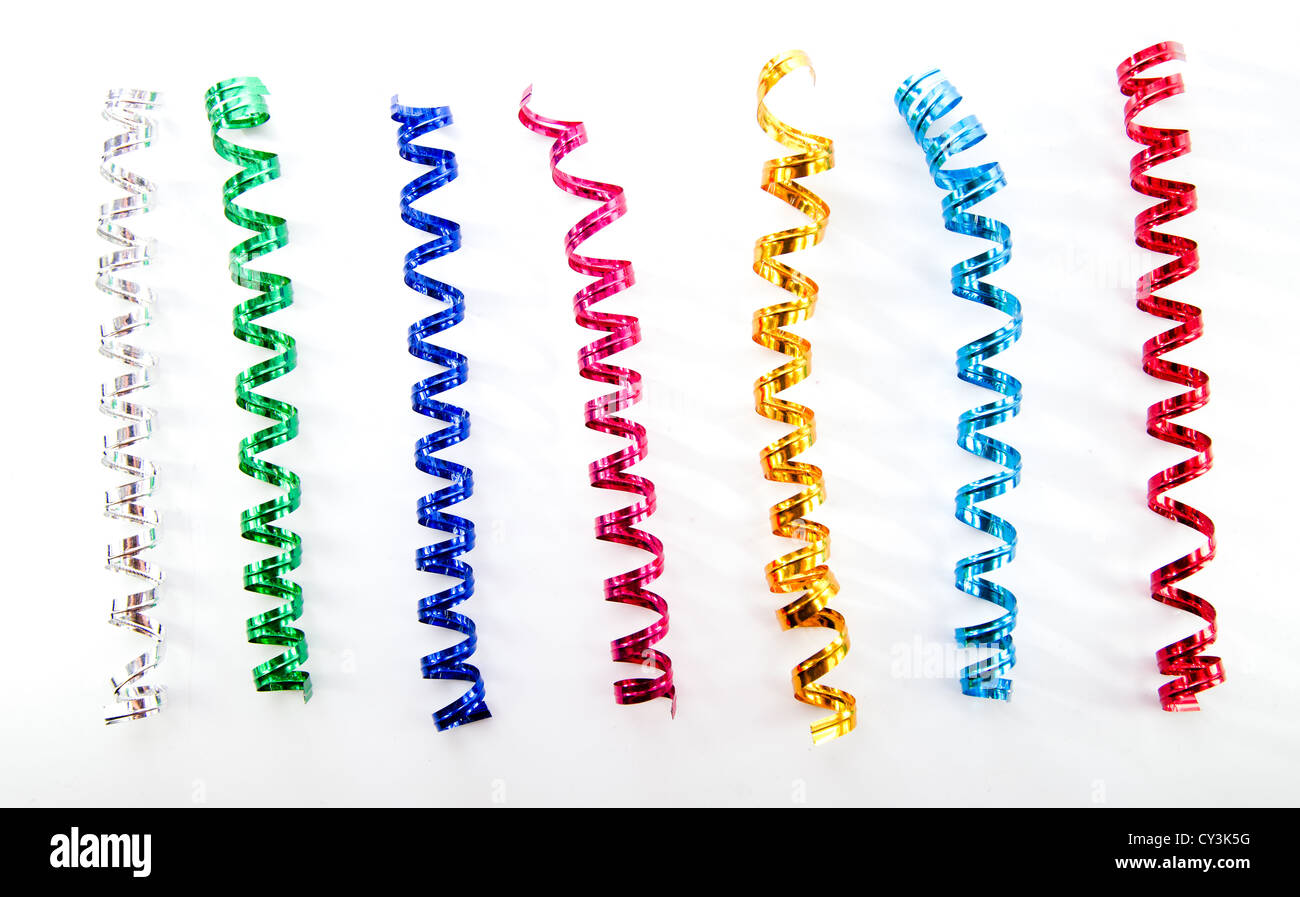confetti or streamer isolated on a white background Stock Photo Alamy