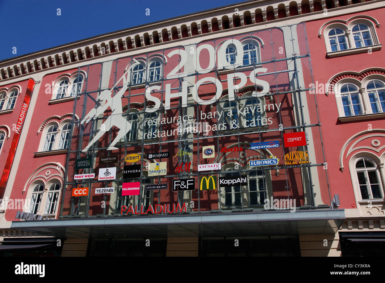 Palladium Shopping Centre or Mall with 200 shops in Prague, Czech Stock  Photo - Alamy
