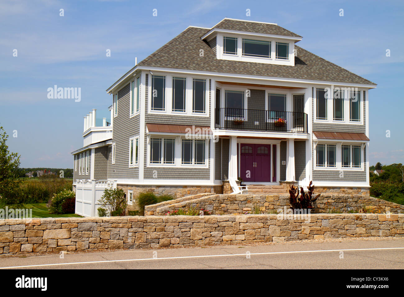 New Hampshire, North Hampton, North Hampton State Beach, highway Stock