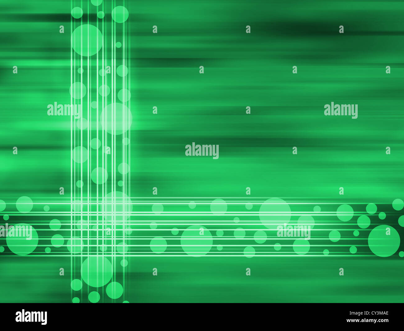 Various size circles on a green abstract background Stock Photo - Alamy