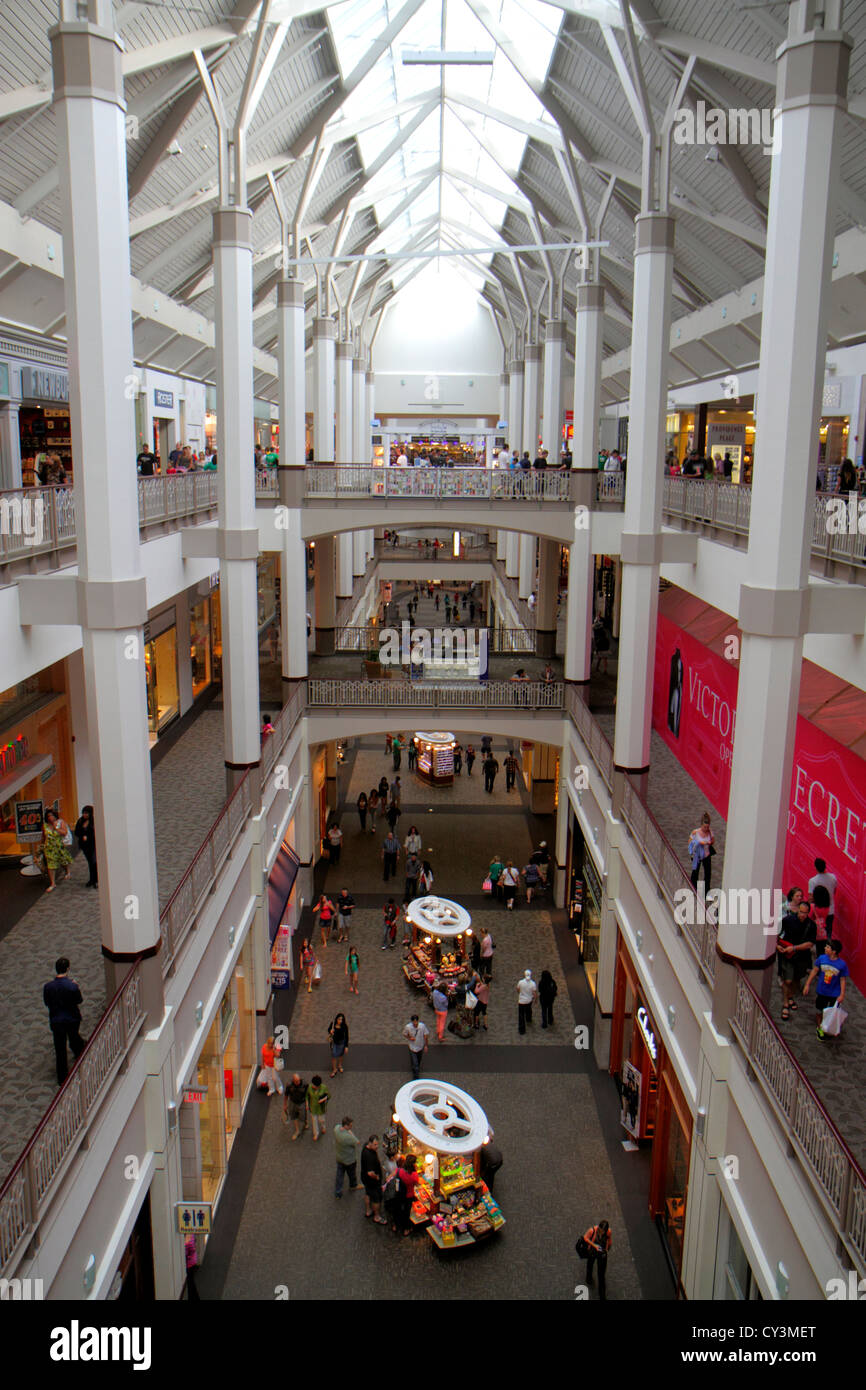 Rhode Island Providence,Providence Place mall,interior inside,multi level,overview,RI120818039 Stock Photo