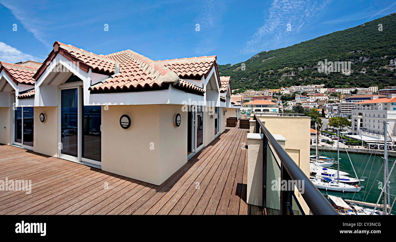 Luxury apartment kitchen. Queensway Quay, rock of Gibraltar Stock Photo