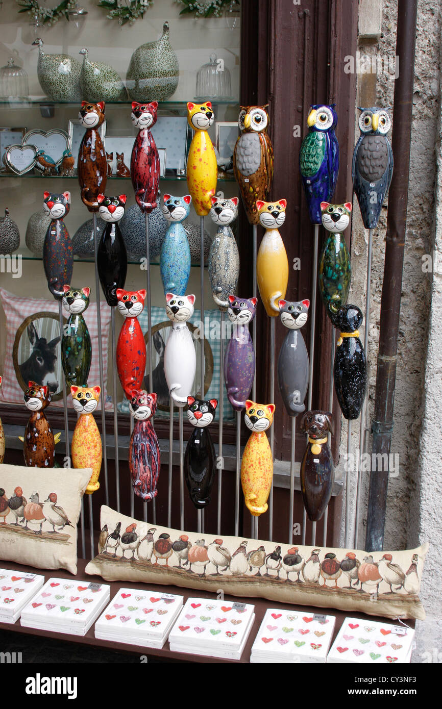 Traditional cat key ring  souvenirs of Salzburg,Austria. Stock Photo