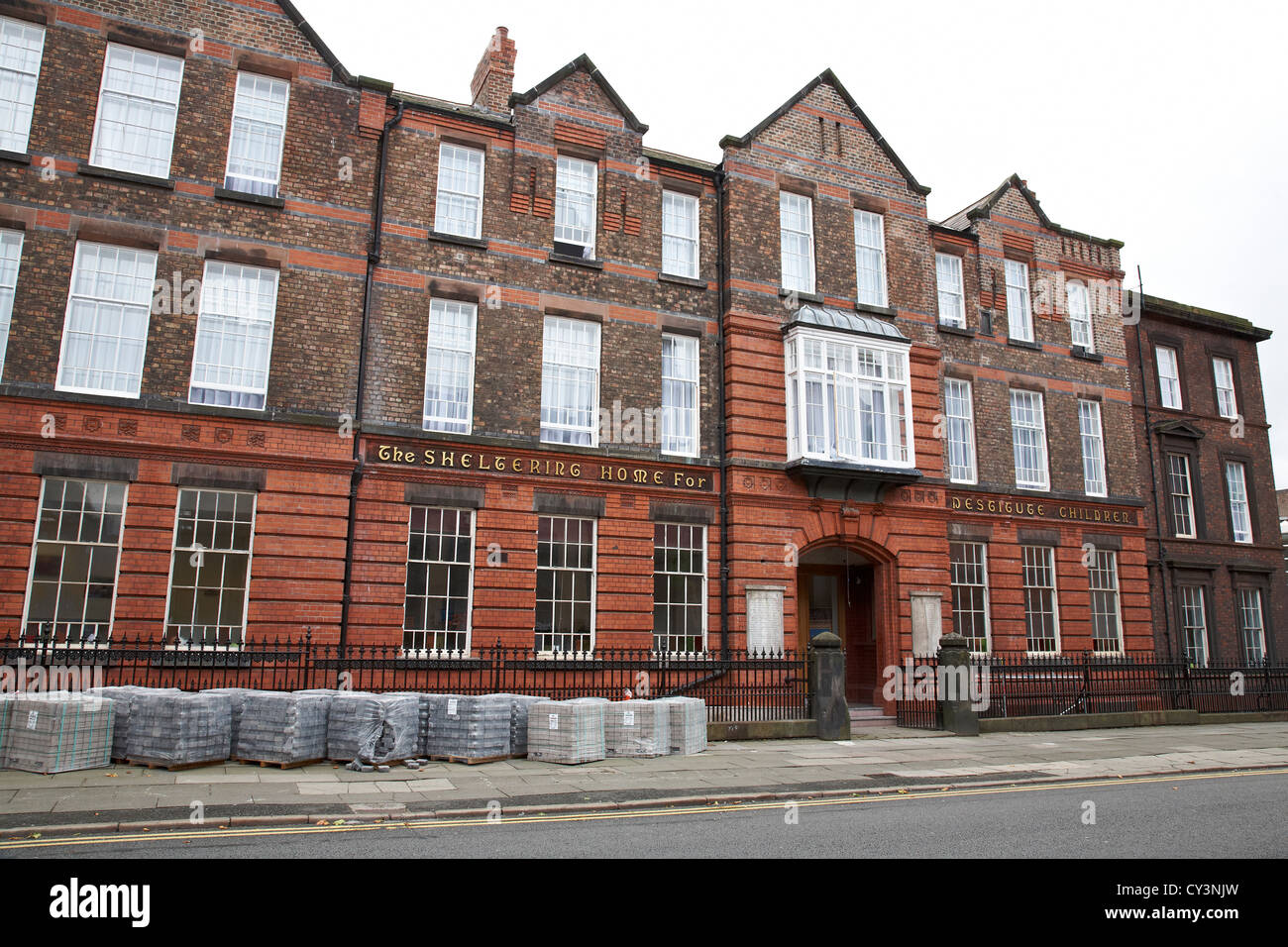 The former Sheltering Home for Destitute Children in Myrtle Street Liverpool UK Stock Photo