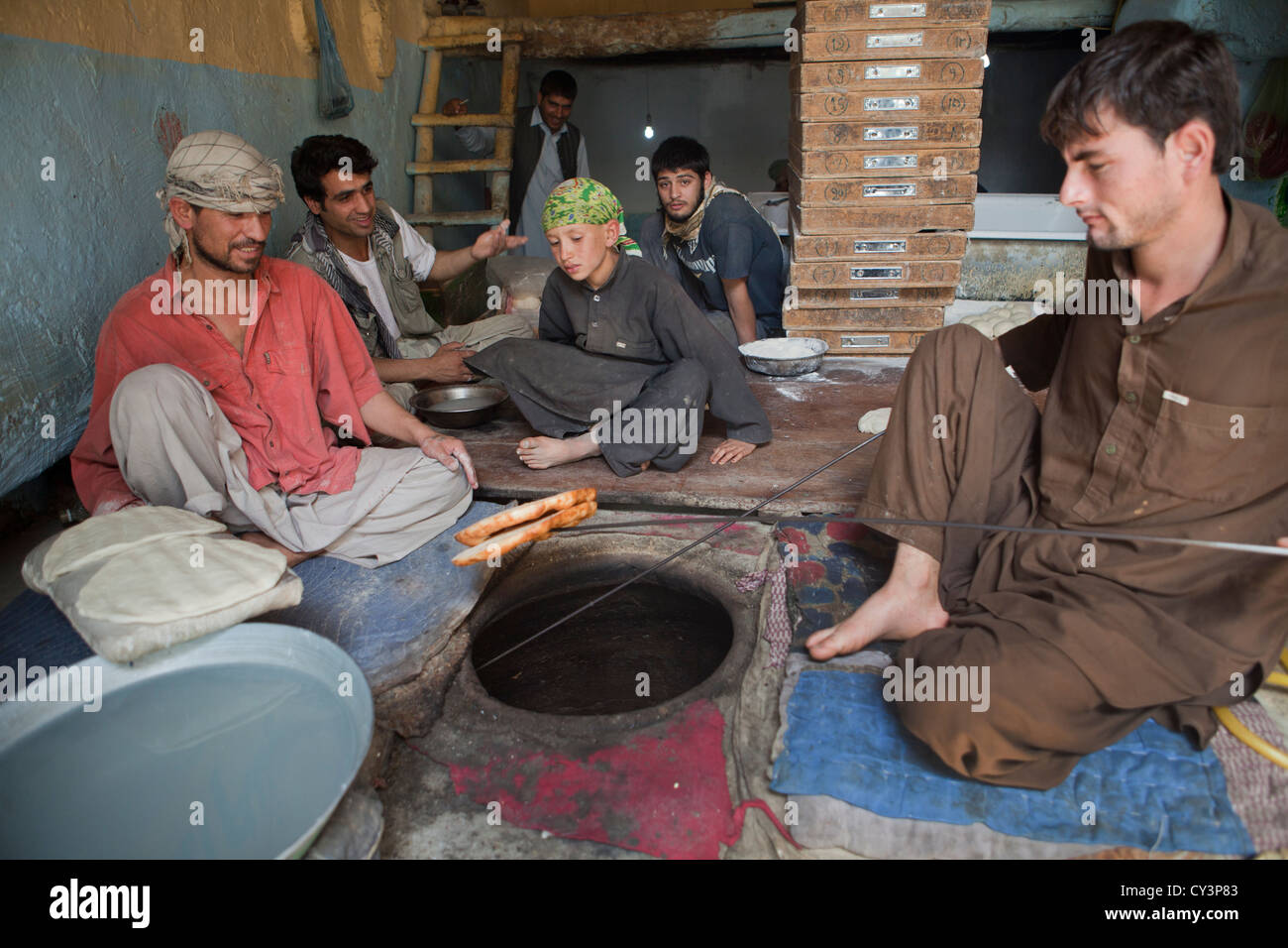 bread bakery in Kabul, Afghanistan Stock Photo