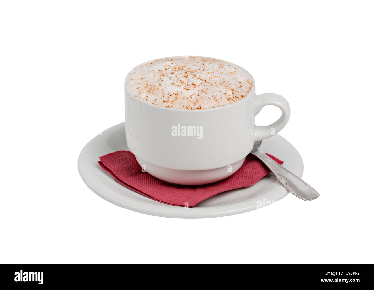 cup of cappuccino coffee, beverage, cut-out Stock Photo