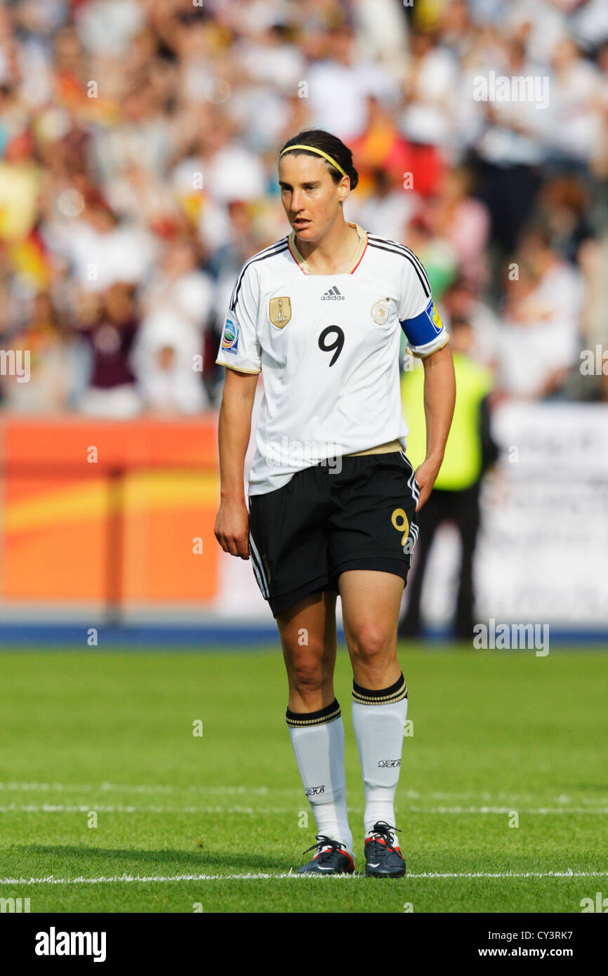 Germany team captain Birgit Prinz in action during the opening match of the Women's World Cup soccer tournament against Canada. Stock Photo