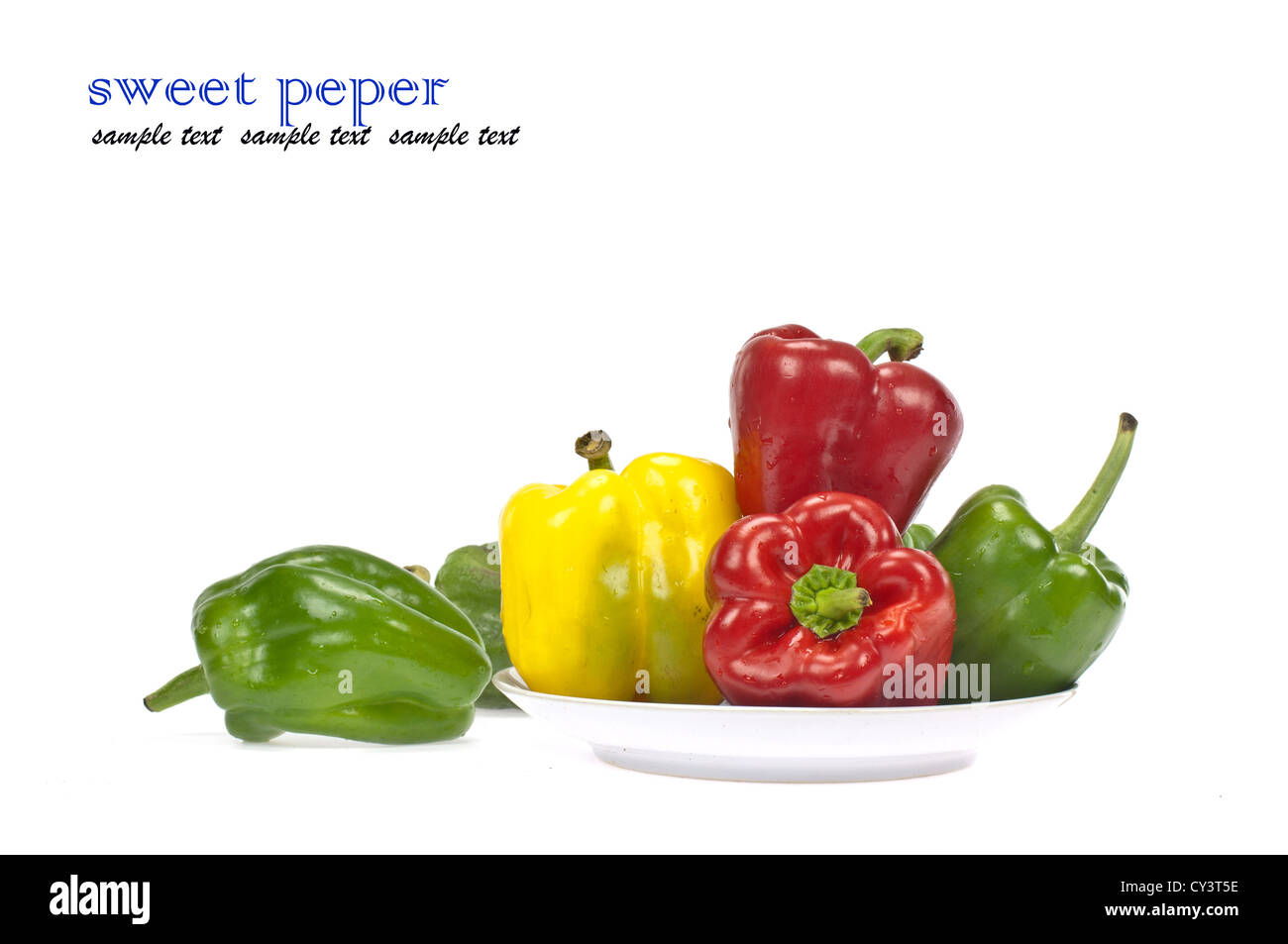 sweet bell peppers isolated on white background Stock Photo Alamy