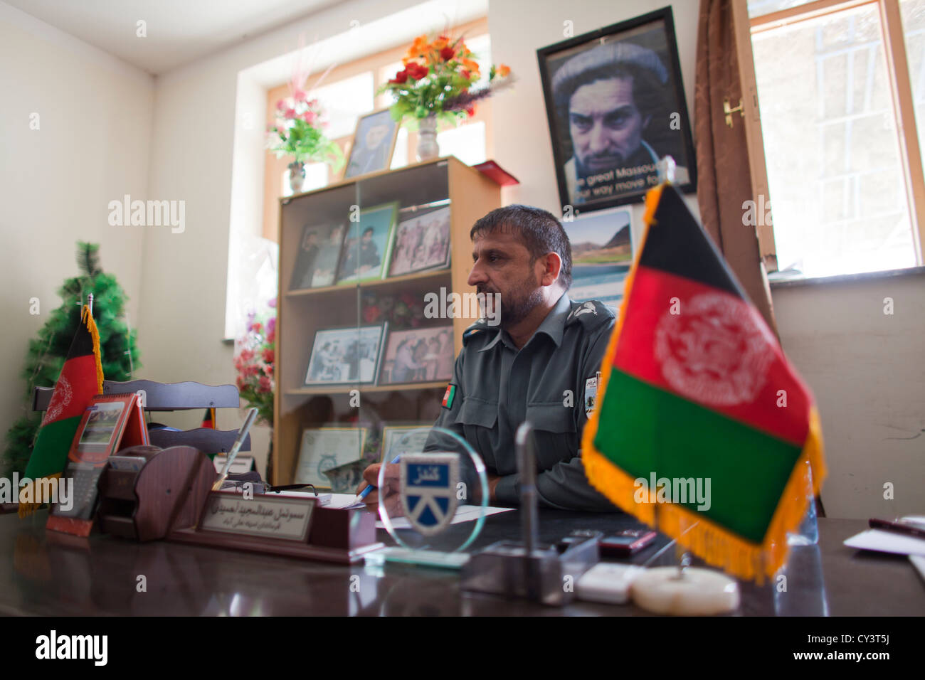 Afghan National Police (ANP) in kunduz, Afghanistan Stock Photo