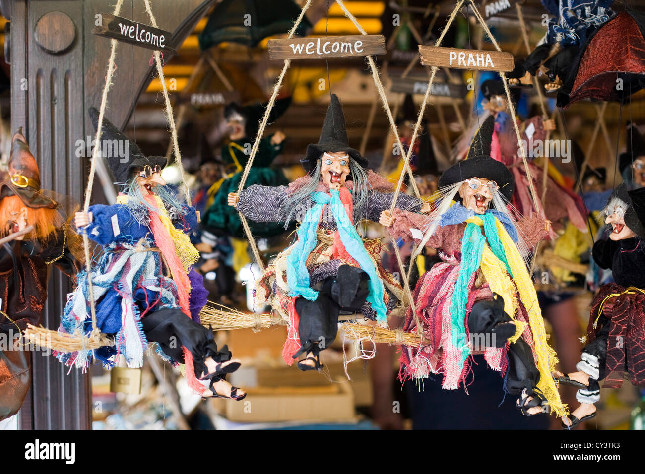 Wooden Traditional Puppet shop in Prague Stock Photo Alamy