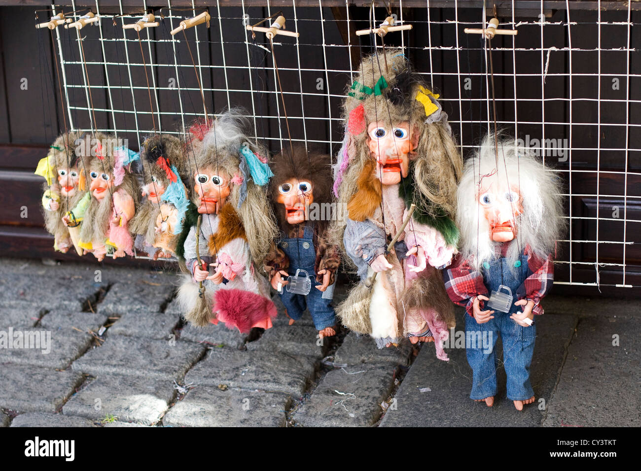 Wooden Traditional Puppet shop in Prague Stock Photo Alamy