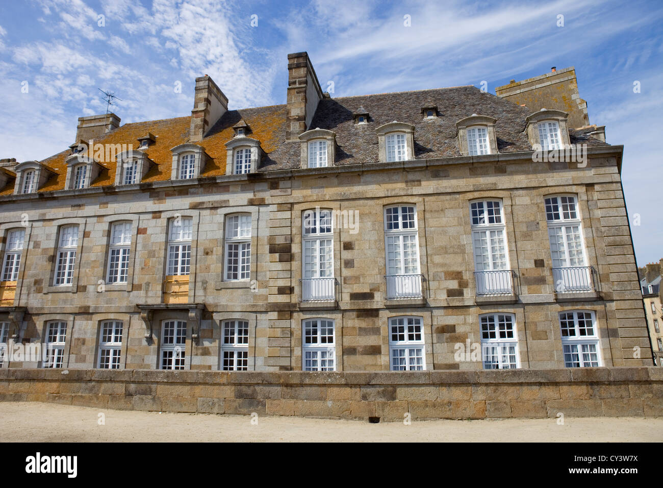 typical intra muros st malo houses, brittany, france Stock Photo Alamy