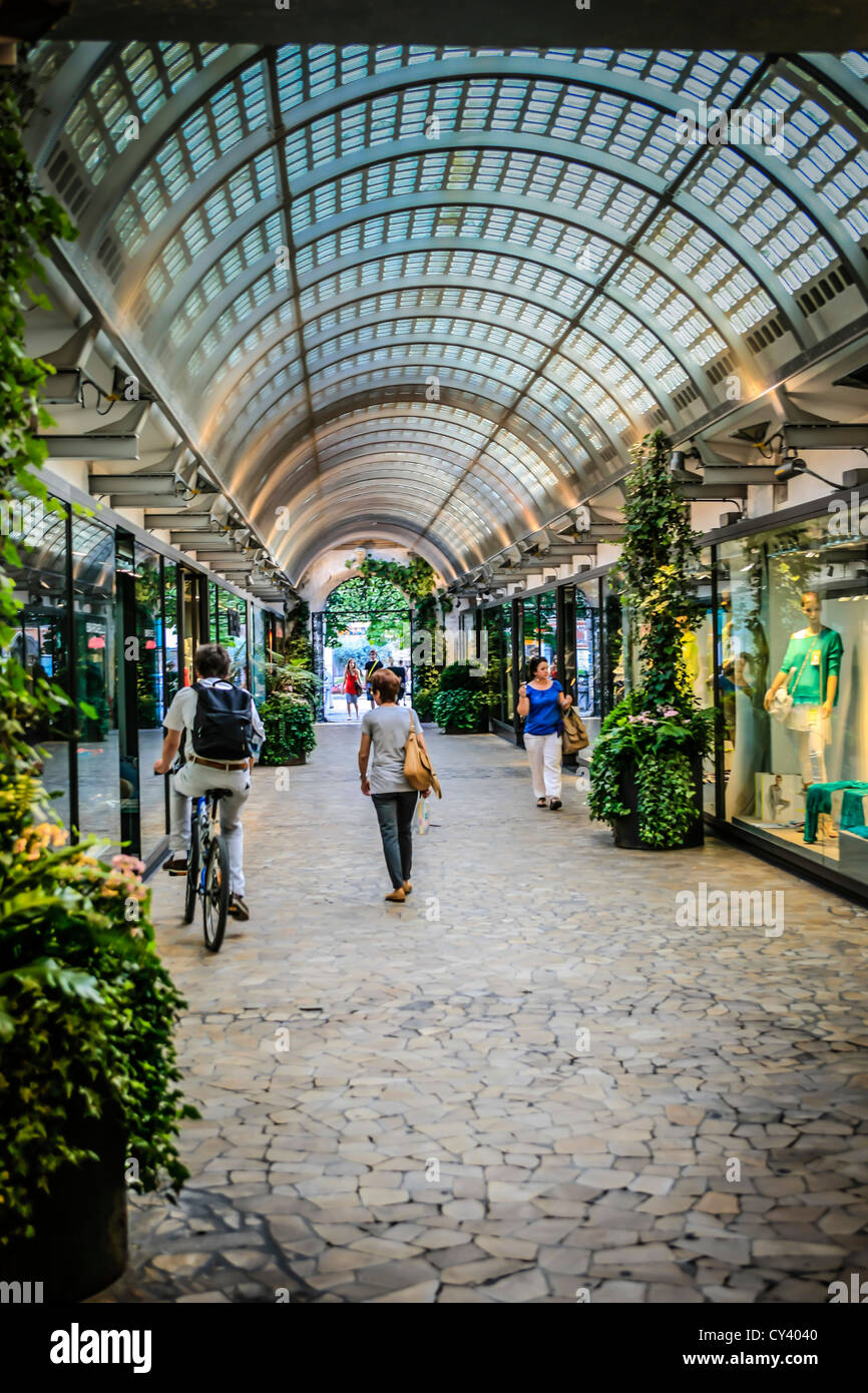 Covered shopping mall in Udine Italy Stock Photo - Alamy