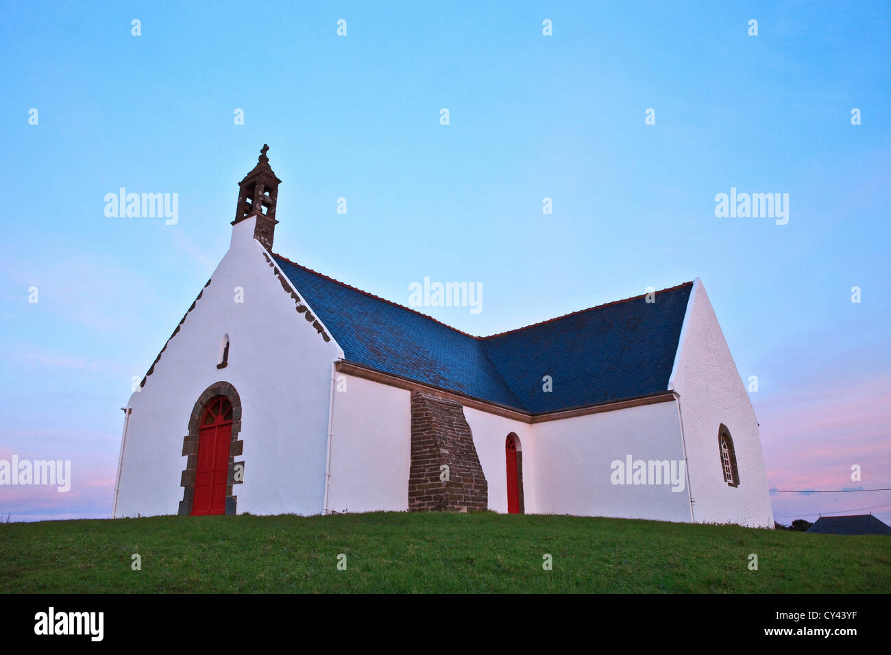 Europe, France, Brittany, Morbihan (56), Ile de Groix chapel of St. Leonard Quelhuit Stock Photo