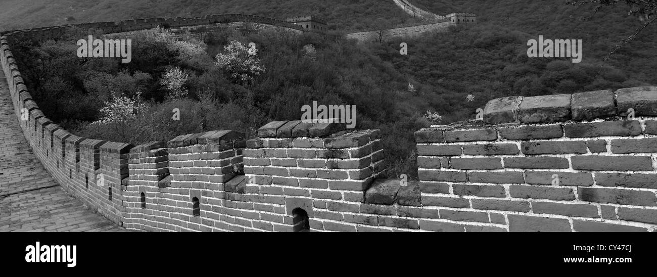 China great wall mutianyu Black and White Stock Photos & Images - Alamy