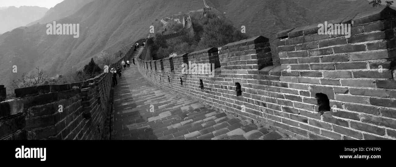 China great wall mutianyu Black and White Stock Photos & Images - Alamy