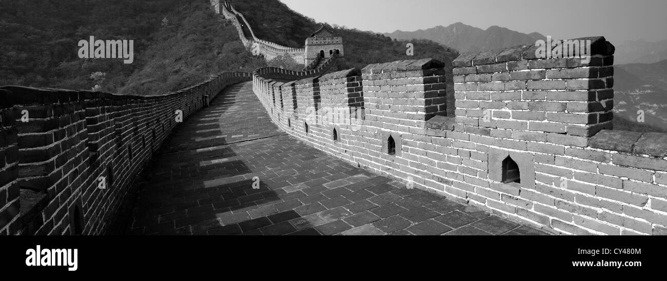 China great wall mutianyu Black and White Stock Photos & Images - Alamy