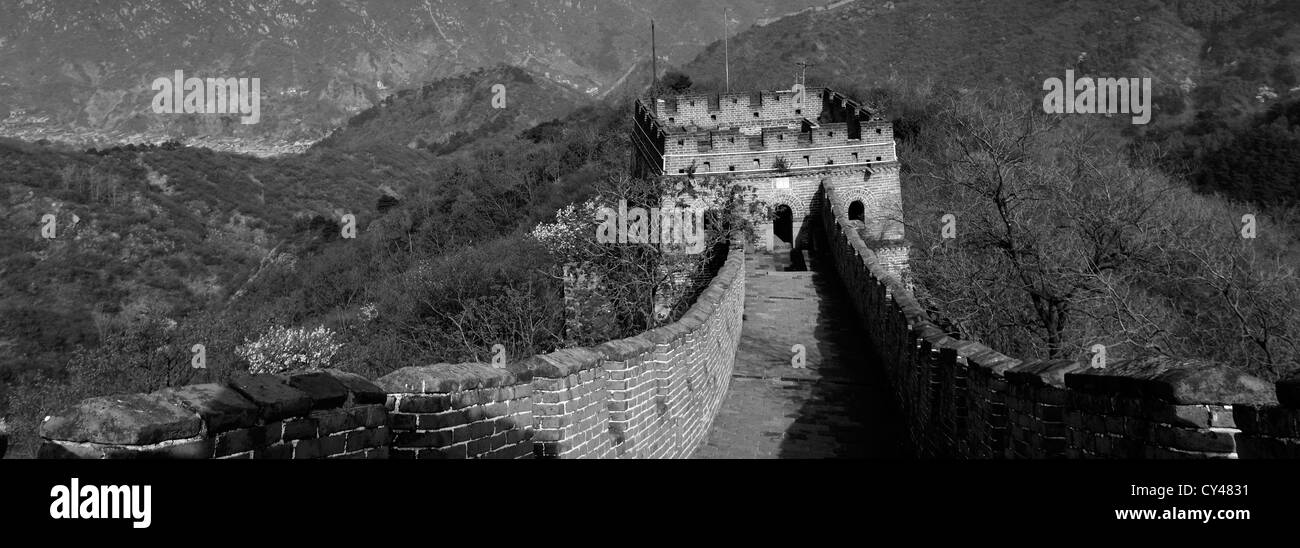 China great wall mutianyu Black and White Stock Photos & Images - Alamy