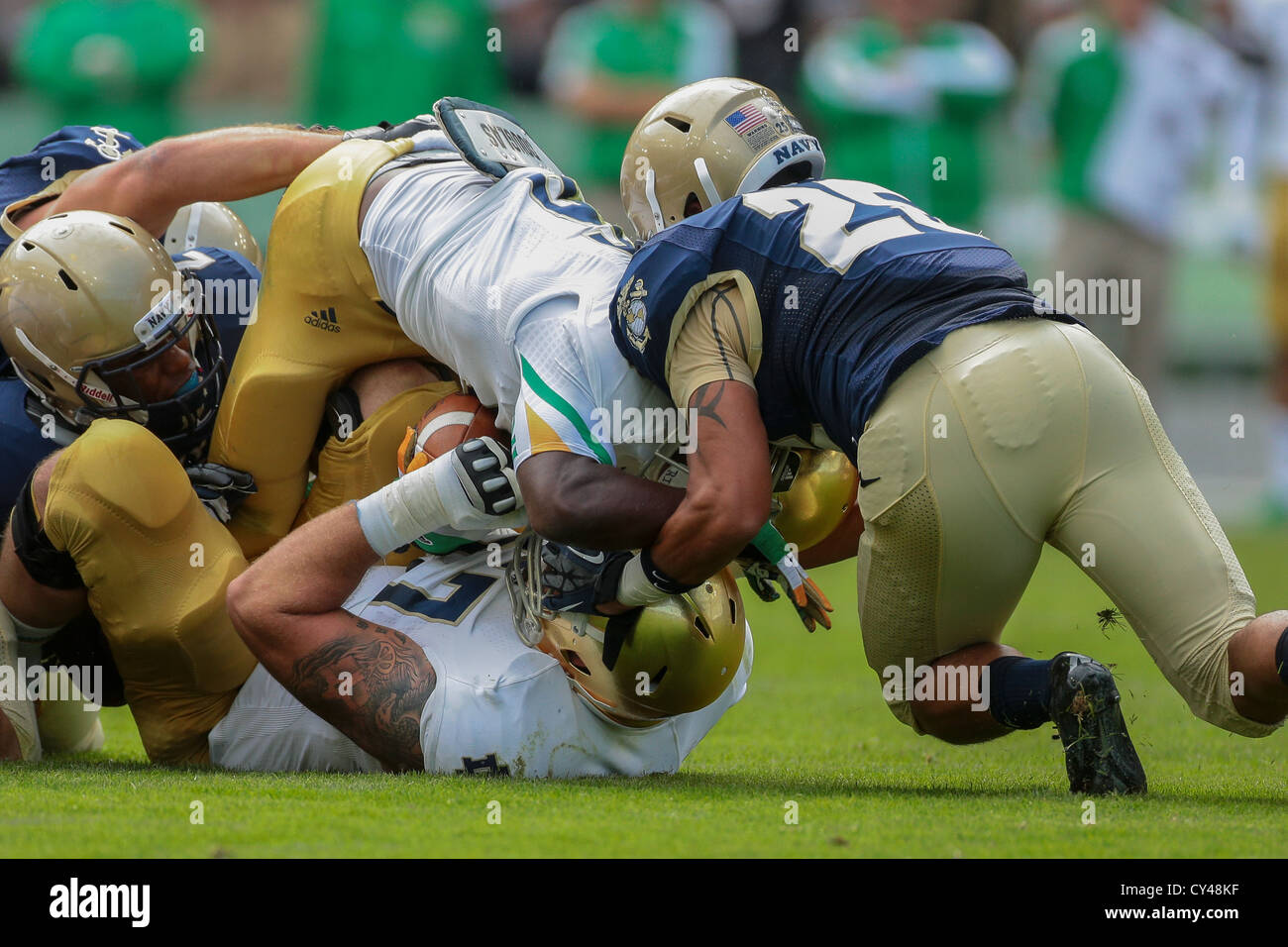 DUBLIN, IRELAND SEPTEMBER 1 RB Theo Riddick (6 Notre Dame) is