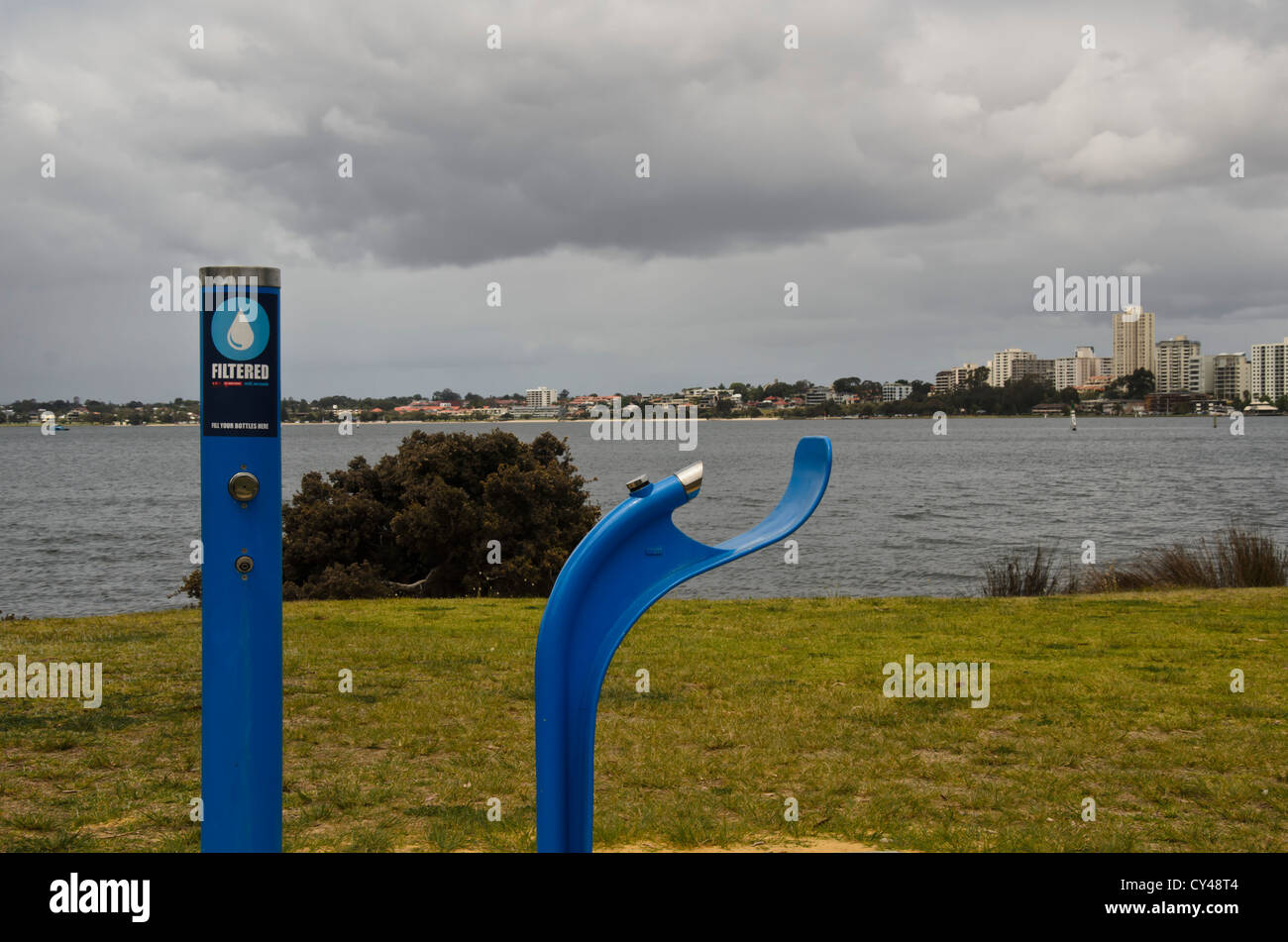 Water station Perth Foreshore Stock Photo Alamy