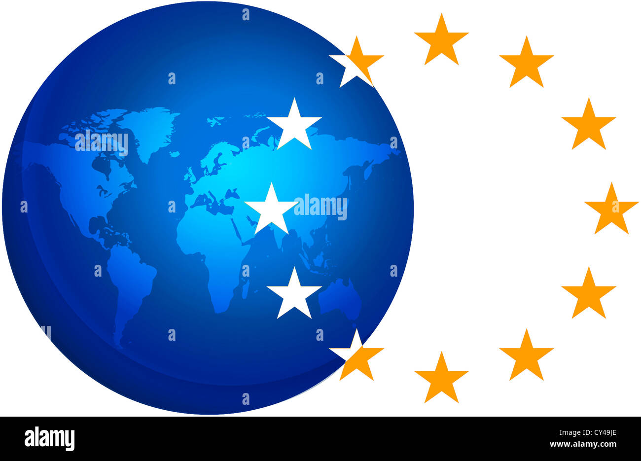 Logo of the European External Action Service EEAS based in Brussels. Stock Photo