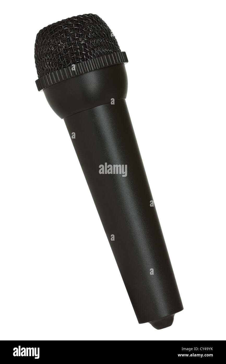 dynamic wireless microphone isolated on white background Stock Photo