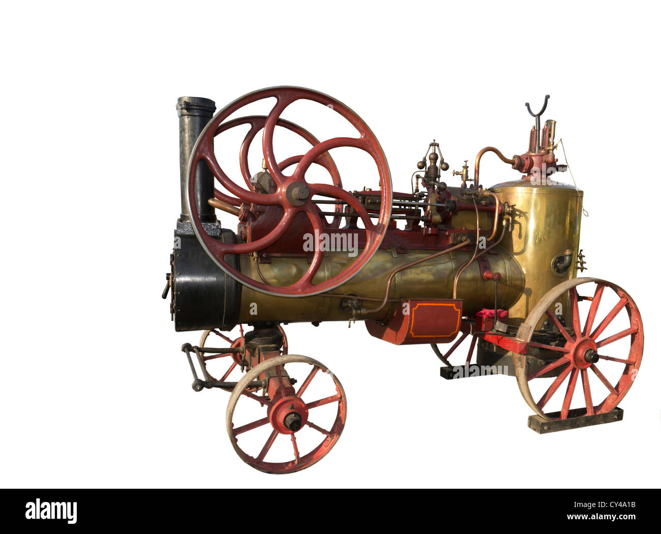 The French steam-engine of 1928 of release-is isolated on the white Stock Photo