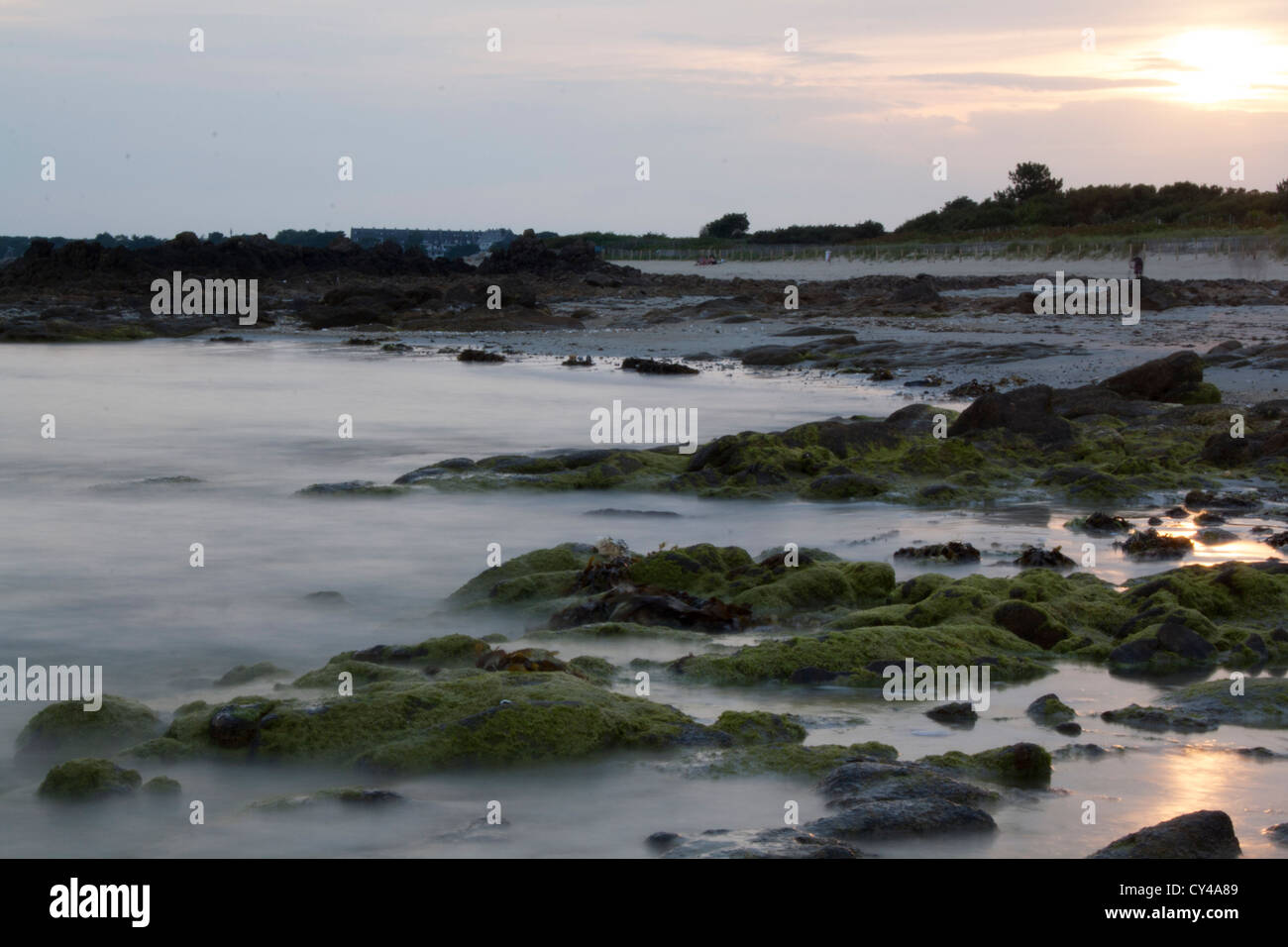 Plage De Kervillen At Sunset La Trinite Sur Mer Morbihan